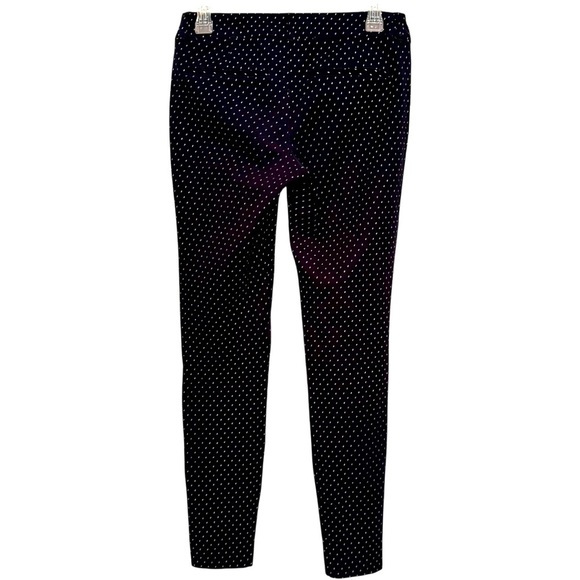 Old Navy Size 2 Black/White Dot Mid-Rise Pixie Skinny Ankle Pant Cotton-Spandex - Picture 3 of 8